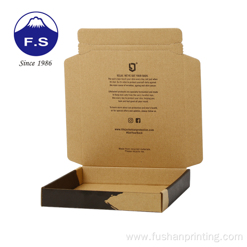 Durable kraft brown mailer packaging eco friendly boxes